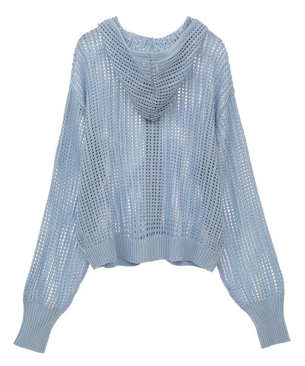 Green Parks メッシュニットパーカー Sax