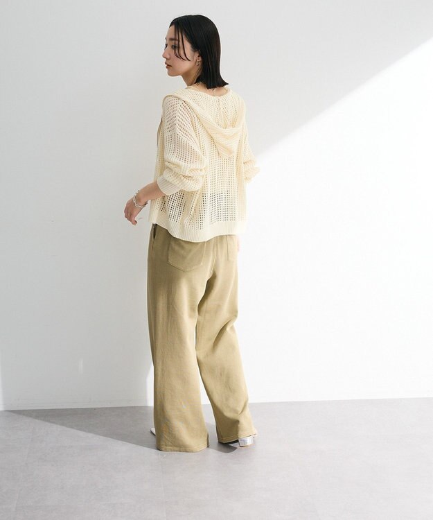 Green Parks メッシュニットパーカー Off White