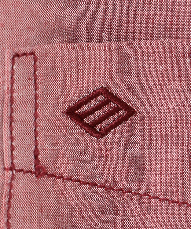 JOSEPH ABBOUD 【オーガニックコットン】リヨセルリネン シャツ ワイン系