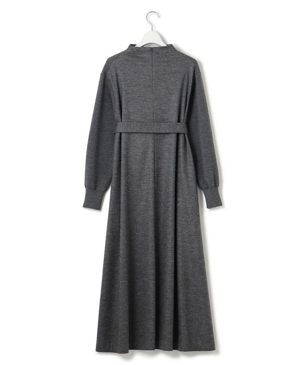 23区 L 【洗える】ウールミルドジャージー ワンピース グレー系