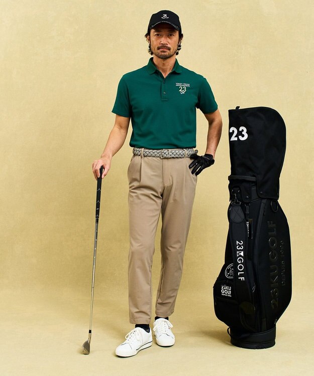 23区GOLF 【MEN】機能に優れた新素材「AIR TOOL」テーパードパンツ ベージュ系