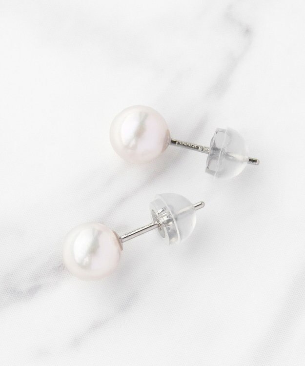 TOCCA 【WEB限定】PRECIOUS PEARL PIERCED EARRINGS プラチナ アコヤパール ピアス プラチナ系