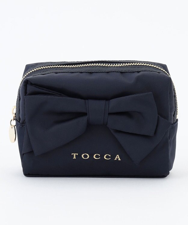 TOCCA RIBBON KNOT POUCH ポーチ ネイビー系