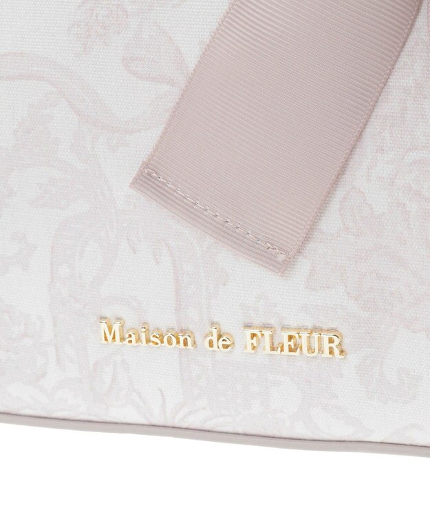 Maison de FLEUR フラワーガーデンプリント2Wayスクエアトート Pink