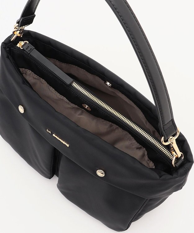 LA BAGAGERIE ダブルフロントポケット2WAYショルダー ブラック