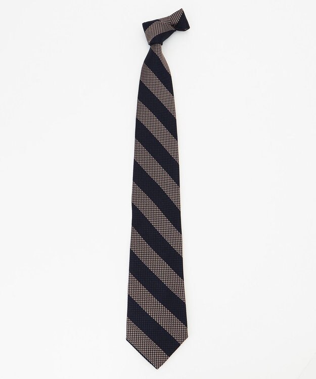 J.PRESS MEN スパンシルク レジメンタル柄ネクタイ ベージュ系2