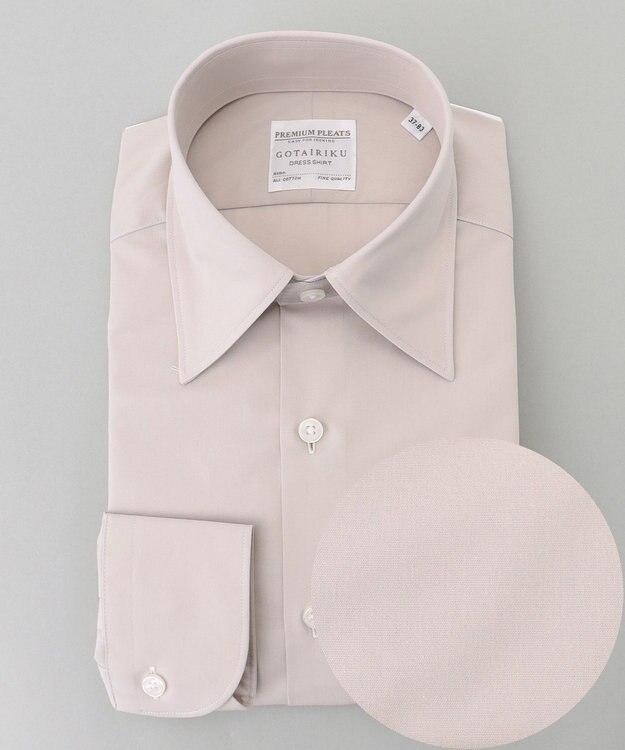 GOTAIRIKU 【形態安定】PREMIUMPLEATS_レギュラーカラー 通年ドレスシャツ_アイボリー(25年春夏モデル) アイボリー系