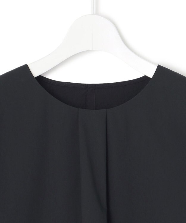 23区 【洗える】ブラウスライクジャージー プレーン カットソー ネイビー系