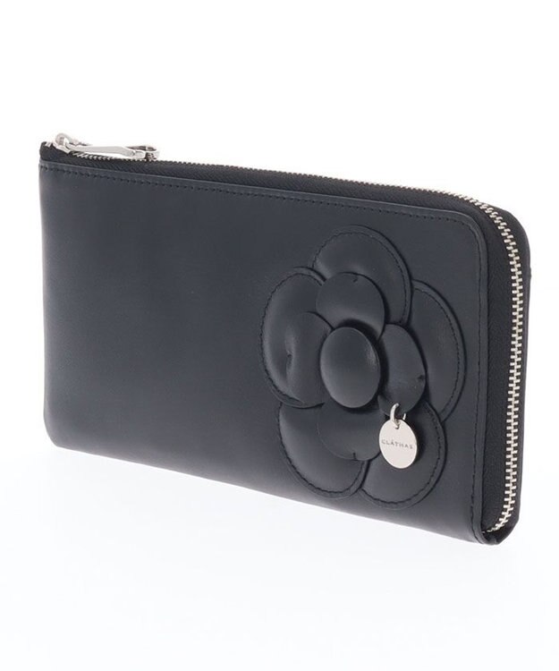 CLATHAS アマン Lファスナー薄マチ長財布 ブラック