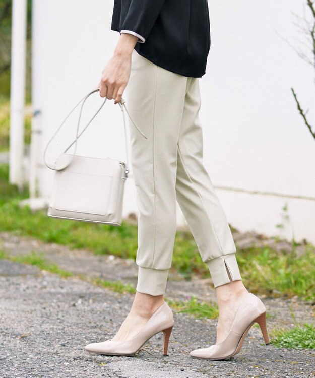 Tiaclasse L 【日本製・洗える】ロイカジョガーパンツ ベージュ