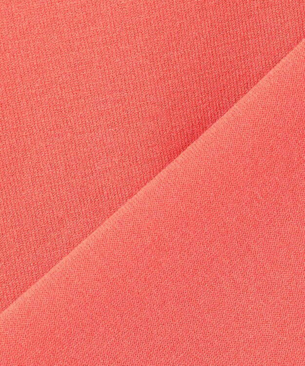 23区 S 【洗える/吊り干しOK】ヴィスコースストレッチ パフスリーブ ニット オレンジ系