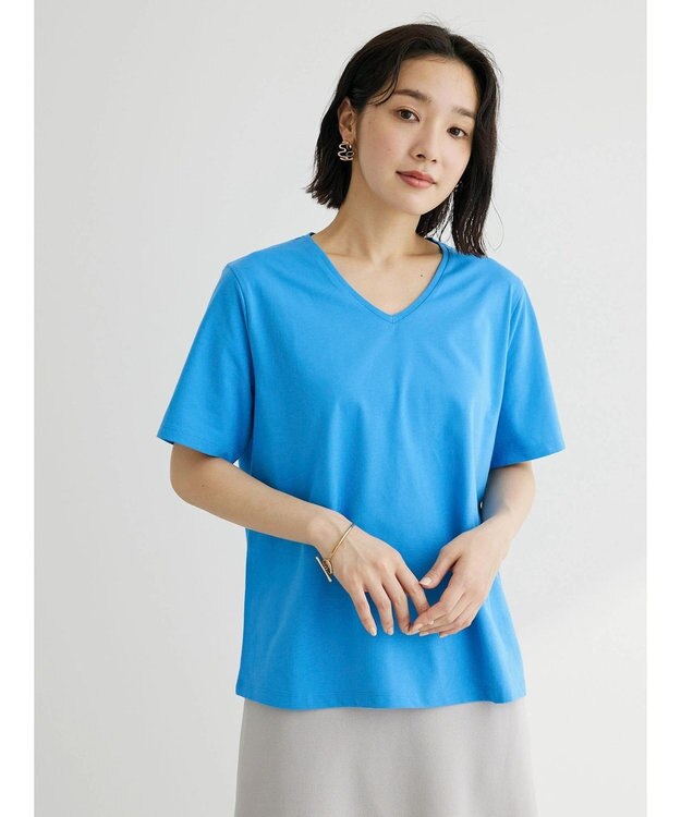 Green Parks 汗じみ防止ＶネックＴシャツ Brown