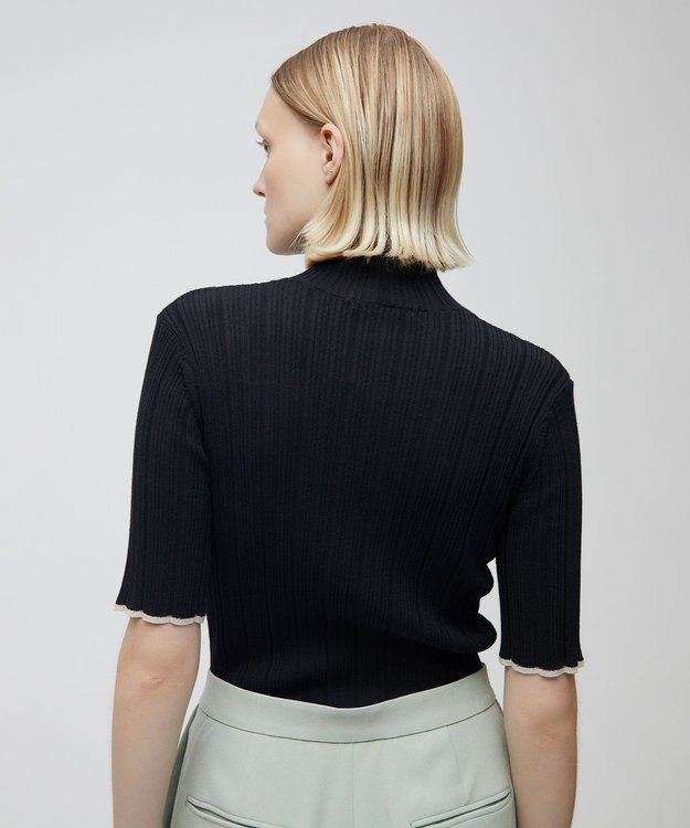 BEIGE， LUPINE / タートルニット Black×Sand