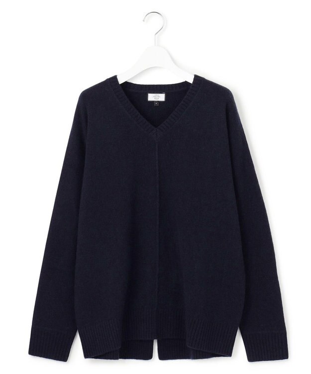 J.PRESS YORK STREET 【WOMEN】ウールカシミヤ ドルマンVニット ネイビー系