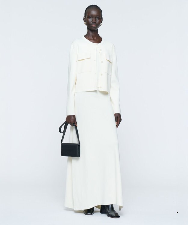 JOSEPH フルニードルビスコース　ニットジャケット Ivory