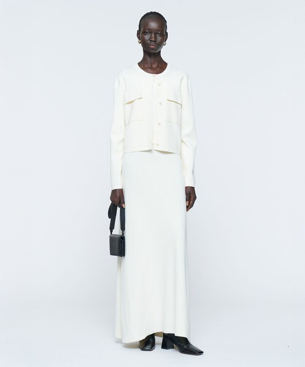 JOSEPH フルニードルビスコース　ニットジャケット Ivory