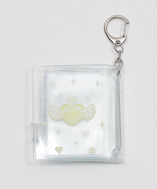 WEGO 【痛バ＆推し活グッズ】クリアハートIDフォトアルバムキーホルダー イエロー