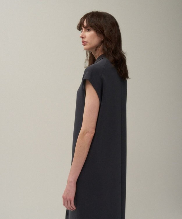 ATON 50/2 NATURAL DYED ORGANIC | ポロドレス CHARCOAL GRAY