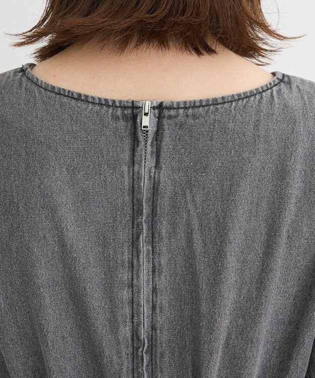 Green Parks ・ＥＬＥＮＣＡＲＥ　ＤＵＥ　デニム５分袖ワンピース Gray