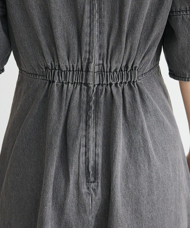 Green Parks ・ＥＬＥＮＣＡＲＥ　ＤＵＥ　デニム５分袖ワンピース Gray