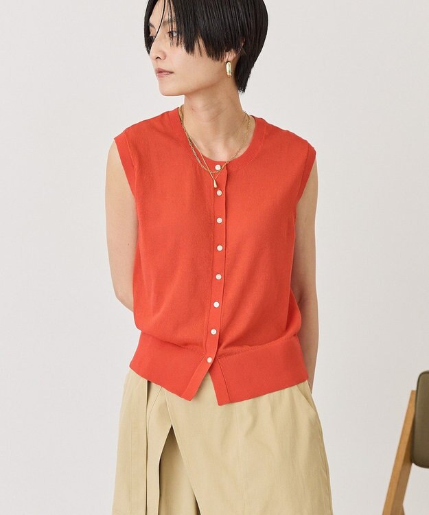 AMERICAN HOLIC 【2SET・接触冷感】カーディガン+ノースリーブニット Beige
