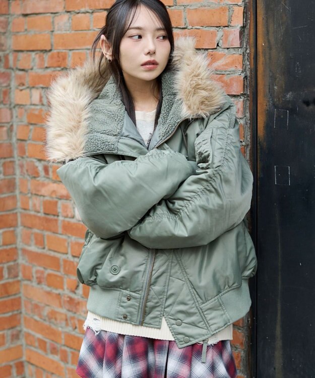 WEGO 【ユニセックス着用ITEM/MLサイズ展開】N2B カーキ