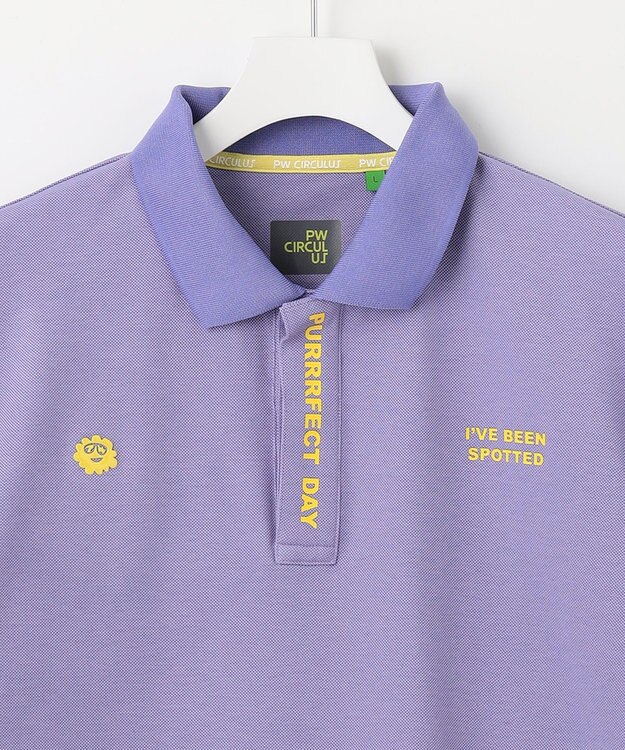 PW CIRCULUS 【MEN】【吸汗速乾/ストレッチ】ベーシックカノコ ポロシャツ ラベンダー