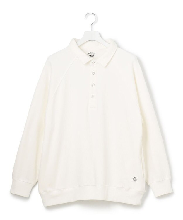 J.PRESS YORK STREET 【UNISEX】ラガータイプラグラン 裏毛トレーナー ホワイト系
