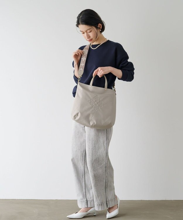 russet 《15か月連続！ブランド月間ランキング1位》コーデュラナイロン 2WAYトートバッグ(CE-1404-WEB) L.Greige