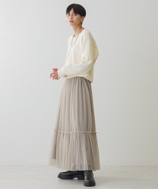 AMERICAN HOLIC スウェットライクニットプルオーバー Ivory