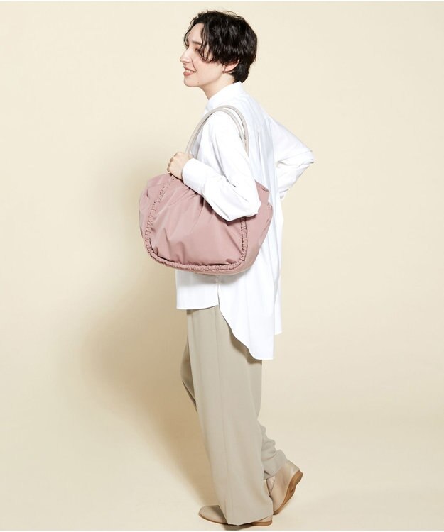 Y'SACCS 【Y’SACCS vous et】シャーリングトート ピンクベージュ