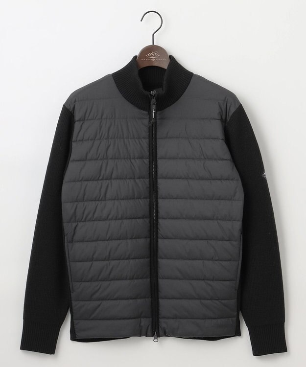 JOSEPH ABBOUD MOUNTAIN 【軽量/保温性/防風性】バルキーウール キルト ブルゾン ブラック系