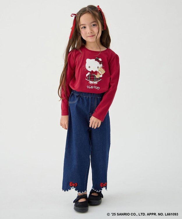 ANY KIDS 【ハローキティ×ANY KIDS】デニムワイドパンツ インディゴ