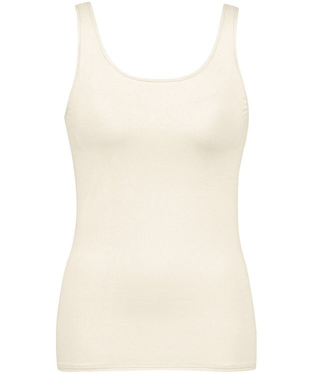 Wing カップ付きタンクトップ 綿混(身生地部) ラク きれいなバストシルエット 【シンクロブラトップ 綿混タイプ】 ブラトップ ET1132 ウイング／ワコール クリーム