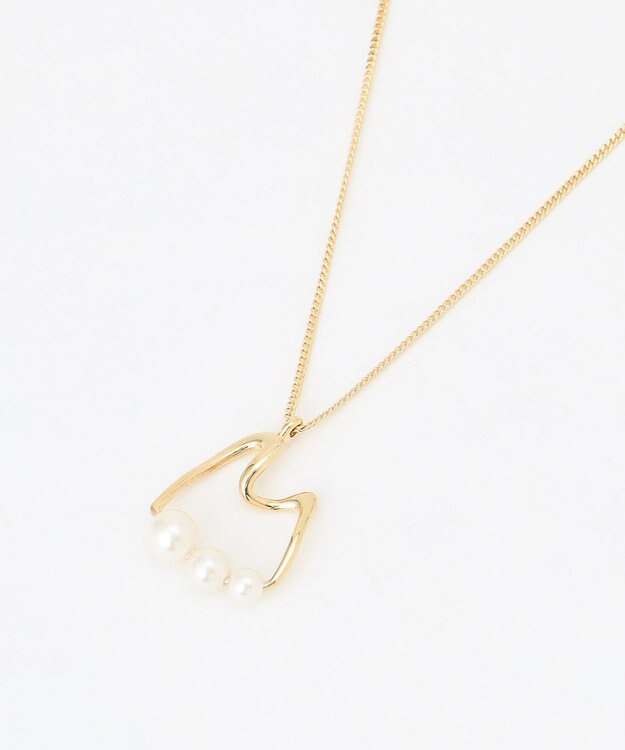 ICB パールラインネックレス ゴールド系