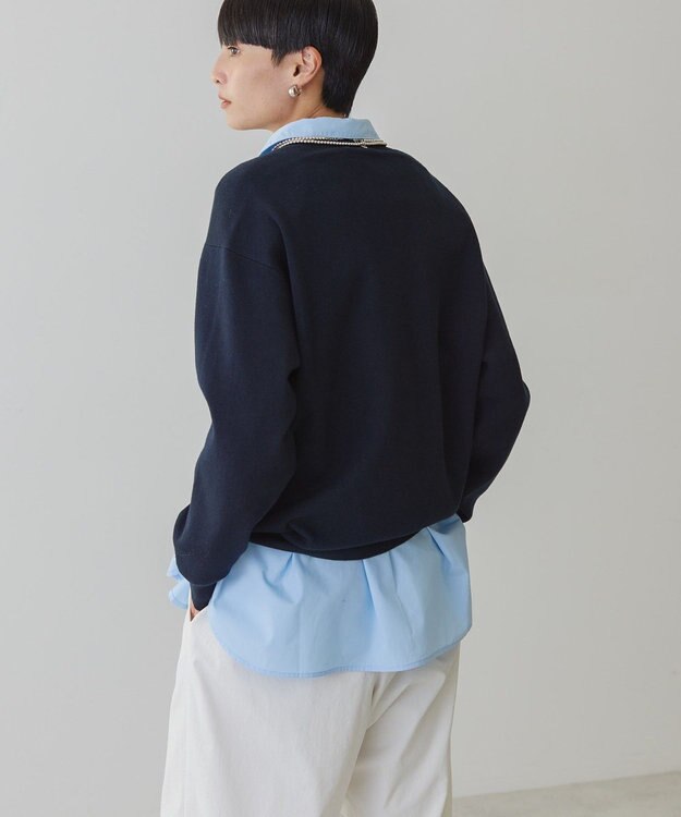 AMERICAN HOLIC スウェットライクニットプルオーバー Dark Navy