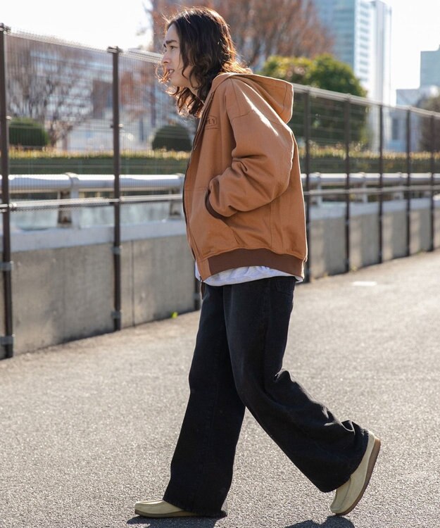 WEGO フードブルゾン ブラウン