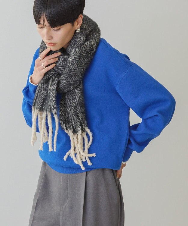 AMERICAN HOLIC スウェットライクニットプルオーバー Blue