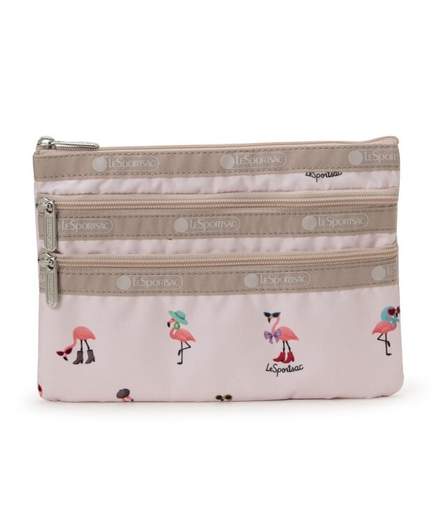 LeSportsac 3ZIP COSMETIC/フラミンゴパーティー フラミンゴパーティー