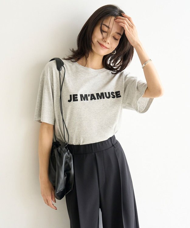 UNFILO BEAUTY FORM-Tコットン ロゴ半袖T トップグレー