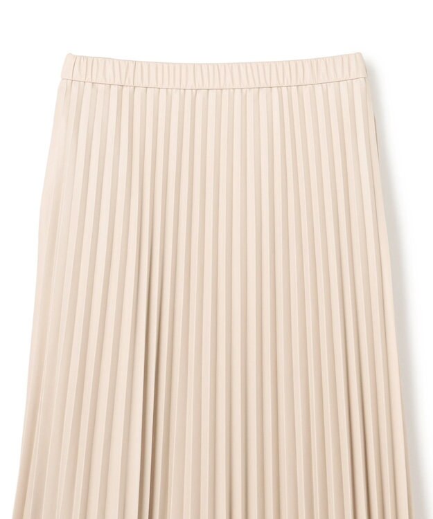 UNFILO 【野呂佳代さん着用】フェイクレザー プリーツスカート グレージュ