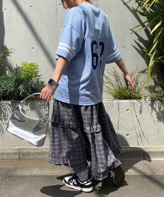 WEGO ナンバリングメッシュビッグT サックス