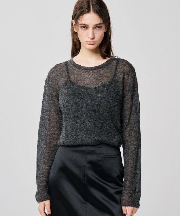 uncrave モヘアニット トップス（uncrave WHITE） チャコール