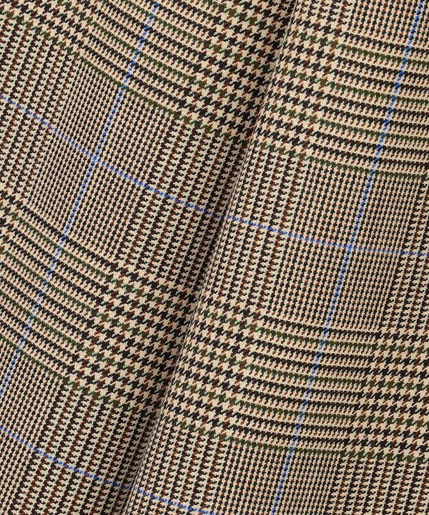 J.PRESS LADIES モナベールツイル チェック ワイド パンツ ブラウンチェック系