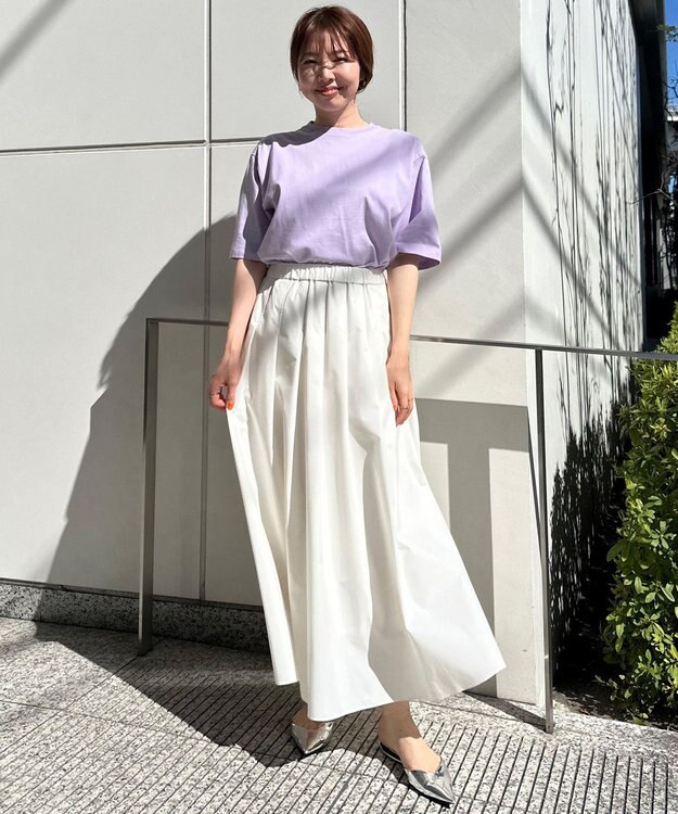 UNFILO FINE MOVE タックフレアスカート オフ