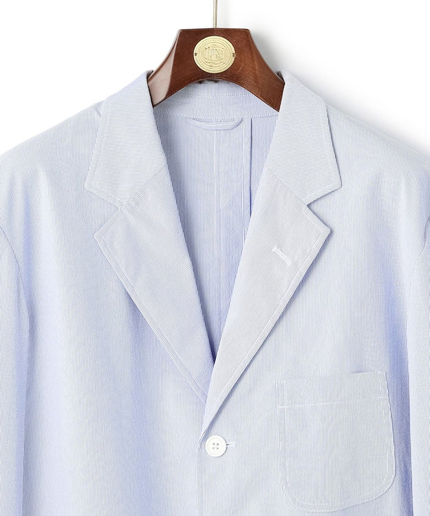 J.PRESS MEN 【J.PRES ORIGINALS】【UNISEX】Cordlane Seersucker 3B Sack Jacket サックスブルー系1