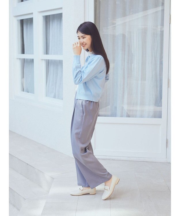 earth music&ecology ストレートパンツ Gray Mixture