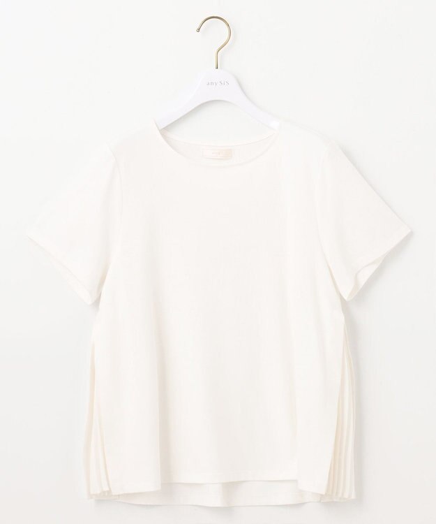 ANY SIS 【UVケア】サイドプリーツ カットソー オフ