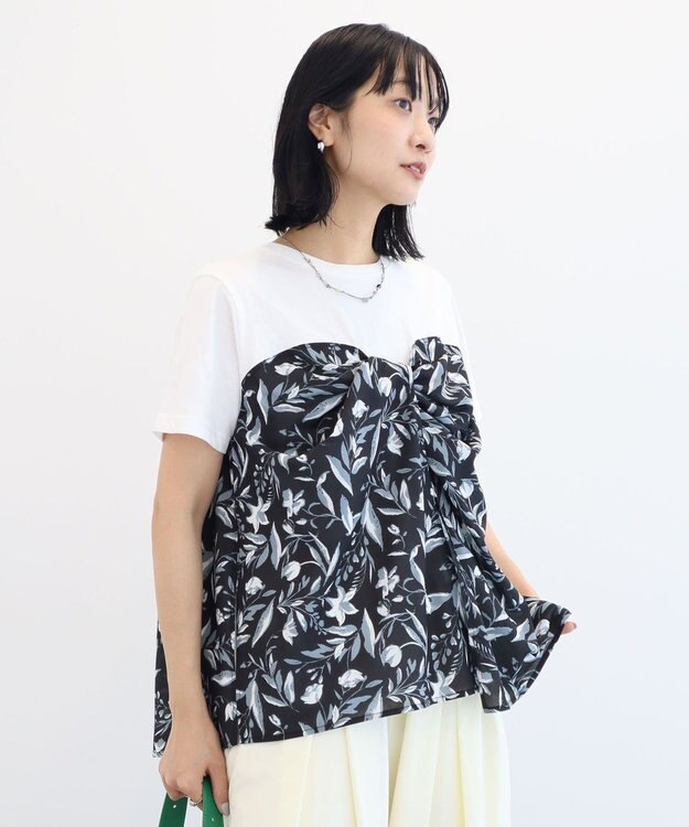 Green Parks スカーフドッキングプルオーバー Black
