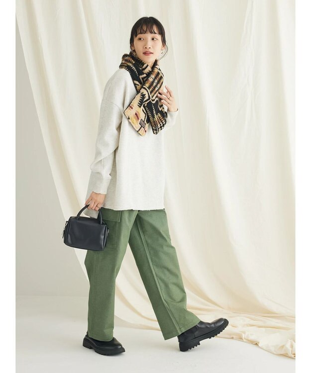 CRAFT STANDARD BOUTIQUE 裏起毛クルーネックチュニック Oatmeal